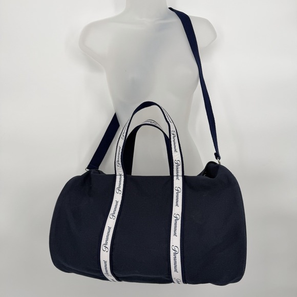 Vintage Other - RARE Paramount Pictures Barrel Duffle Bag Messenger Blue Shoulder Strap TV Movie